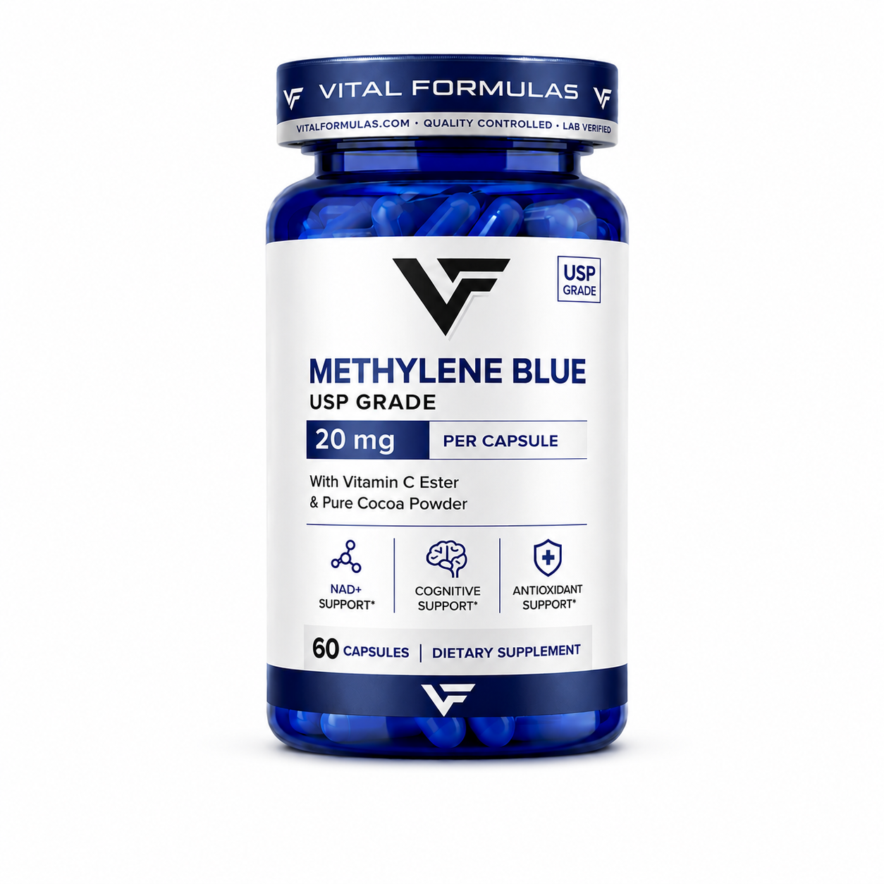 Methylene Blue 20mg Capsules | Made in USA