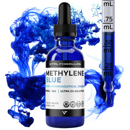Methylene Blue Ultra 2% Solution | 60mL 2oz bottle