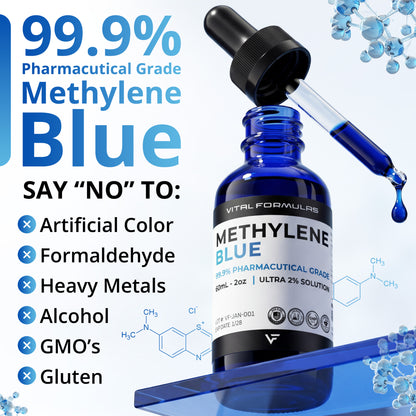 Methylene Blue Ultra 2% Solution | 60mL 2oz bottle